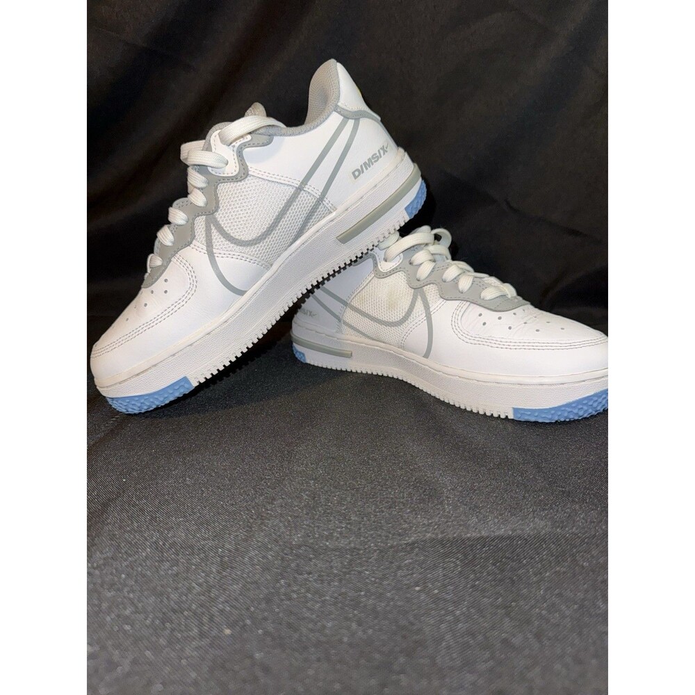 Nike Air Force 1 React D/MS/X White Grey Blue CT3417-102 Size 4.5Y Sneakers